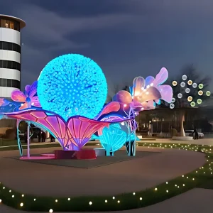 bloom & flourish: grand outdoor sculpture lantern