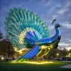 elegant and majestic peacock landscape lighting