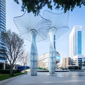 "Tree of Hope" - Modern Abstract Outdoor Sculpture Lights