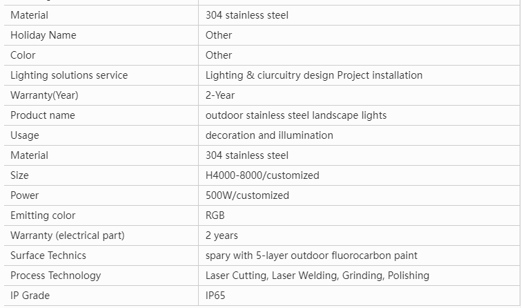 Whale Light Sculpture Specification