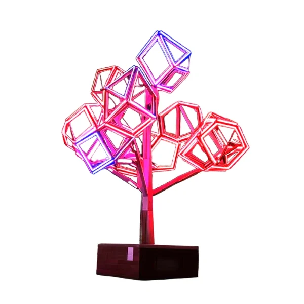 Geometric Tree Light Sculpture