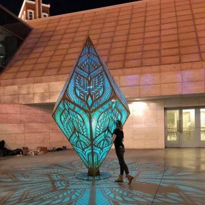Ornate Geometric Light Sculpture