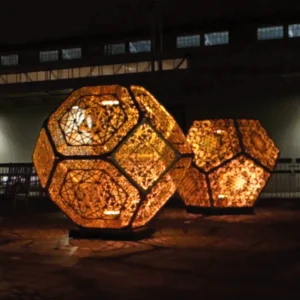 Ornate Geometric Light Sculpture