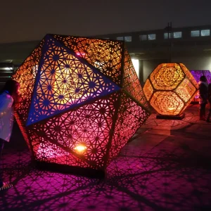 Ornate Geometric Light Sculpture