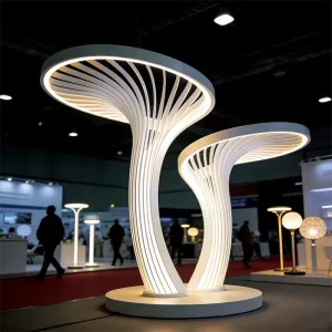 The “Cloudrise Twins” Curved Sculpture Light is an iconic lighting installation designed for modern outdoor landscapes. With its fluid, twisting silhouette and soft warm-white illumination, this artistic fixture functions both as a daytime sculpture and a nighttime lighting feature. Crafted for parks, plazas, commercial walkways, and garden spaces, the design brings together artistic landscape aesthetics and practical illumination.