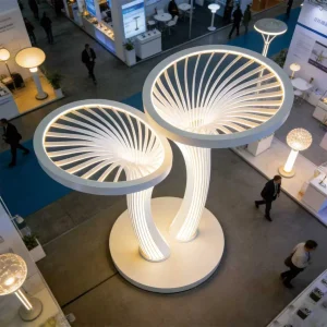 The “Cloudrise Twins” Curved Sculpture Light is an iconic lighting installation designed for modern outdoor landscapes. With its fluid, twisting silhouette and soft warm-white illumination, this artistic fixture functions both as a daytime sculpture and a nighttime lighting feature. Crafted for parks, plazas, commercial walkways, and garden spaces, the design brings together artistic landscape aesthetics and practical illumination.