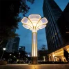 Inspired by the elegance of blooming petals, the Luminous Lotus Sculpture Light is a statement piece that blends art, architecture, and functional illumination. Designed for premium urban environments, this outdoor sculpture light enhances city plazas, commercial complexes, pedestrian streets, and residential developments with its warm, inviting glow.