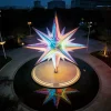 The “Starlume Prism” Multi-Point Light Sculpture is a landmark-grade installation designed to transform outdoor environments with its striking geometric form and vibrant chromatic illumination. Standing 5.2 meters tall with a 4.8-meter star diameter, this large outdoor light sculpture blends artistic expression with architectural lighting technology to create an unforgettable visual centerpiece.