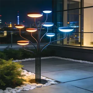 modern led sculpture light garden