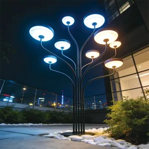 modern led sculpture light garden