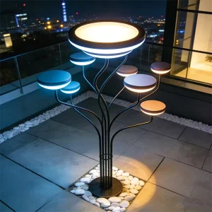 modern led sculpture light garden