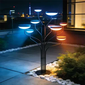 modern led sculpture light garden