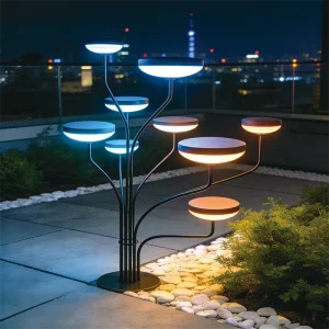 modern led sculpture light garden