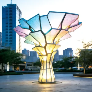 Chromatic Geo-Tree Light Sculpture