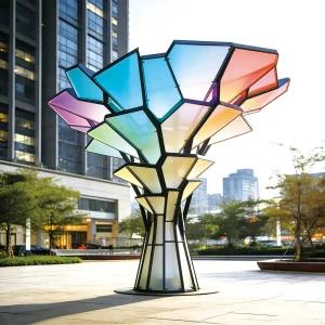 Chromatic Geo-Tree Light Sculpture