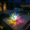 Discover the IrisPlume Sculpture Light. A modern LED landscape sculpture light featuring gradient acrylic petals and IP65 protection. Perfect for commercial streets and urban parks.