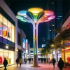 Yunpetal Dome is an urban plaza art Scaulture Light with LED illumination, architectural design and smart control for modern public spaces.