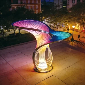 Discover "Urban Light" — a monumental art landscape light pole blending geometric aesthetics with RGB LED technology. Made of 304 stainless steel, IP65-rated, and DMX512 compatible. Perfect for city squares, industrial parks, and landmark lighting projects.