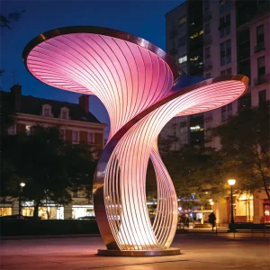 Discover "Urban Light" — a monumental art landscape light pole blending geometric aesthetics with RGB LED technology. Made of 304 stainless steel, IP65-rated, and DMX512 compatible. Perfect for city squares, industrial parks, and landmark lighting projects.